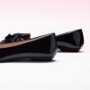 C.Paravano Pointy Bow Flats Women’s Flats Comfortable Stylish Slip-On Shoes for Casual and Office(Black_b4)