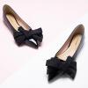C.Paravano Pointy Bow Flats Women’s Flats Comfortable Stylish Slip-On Shoes for Casual and Office(Black_b4)