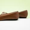 C.Paravano Pointy Bow Flats Women’s Flats Comfortable Stylish Slip-On Shoes for Casual and Office(Brown)