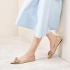 C.Paravano Pointy Bow Flats Women’s Flats Comfortable Stylish Slip-On Shoes for Casual and Office(Camel)