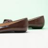 C.Paravano Pointy Bow Flats Women’s Flats Comfortable Stylish Slip-On Shoes for Casual and Office(Dark Brown)