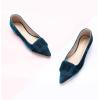 C.Paravano Velvet Flats | Women’s Pointed Toe Shoes | Dressy Flats for Women | Designer Shoes(Velvet Peacock Blue-t)