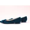 C.Paravano Velvet Flats | Women’s Pointed Toe Shoes | Dressy Flats for Women | Designer Shoes(Velvet Peacock Blue-t)