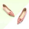 C.Paravano Velvet Flats | Women’s Pointed Toe Shoes | Dressy Flats for Women | Designer Shoes(Velvet Pink-t)