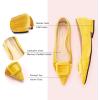 C.Paravano Velvet Flats | Women’s Pointed Toe Shoes | Dressy Flats for Women | Designer Shoes(Velvet Yellow-t)
