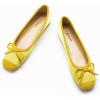 C.Paravano Ballet Flats | Square Toe Shoes | Bow Slip Ons | Ballet Shoes for Women | Dressy Flats for Women(Yellow)