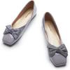 C.Paravano Ballet Flats for Women | Square Toe Flats | Mary Jane Shoes | Designer Shoes for Women(Grey Patent)