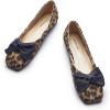 C.Paravano Ballet Flats for Women | Square Toe Flats | Mary Jane Shoes | Designer Shoes for Women(Leopard)