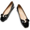 C.Paravano Flats Women | Womens Dress Shoes | Ballet Shoes for Women | Square Toe | Casual Shoes(Black)