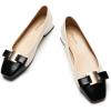 C.Paravano Flats Women | Womens Dress Shoes | Ballet Shoes for Women | Square Toe | Casual Shoes(White&black)