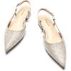 C.Paravano Slingback Flats | Pointed Toe Flats | Slingback Sandals | Women’s Slingback Dress Shoes | Adjustable Buckle Sandals(Snakeskin Light Grey)