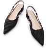 C.Paravano Slingback Flats | Pointed Toe Flats | Slingback Sandals | Women’s Slingback Dress Shoes | Adjustable Buckle Sandals(Zebra Flats)