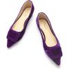 C.Paravano Velvet Flats | Women’s Pointed Toe Shoes | Dressy Flats for Women | Designer Shoes(Velvet Purple)