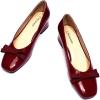 C.Paravano Women’s Pumps | Low Chunky Heel | Block Heels for Women | Dress Shoes for Women | Comfortable Heels with Bow(Burgundy)