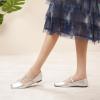 C.PARAVANO Mary Jane Shoes for Women | Womens Square Toe Flats | Silver Glossy Leather Mary Jane (Size 5,Silver_b)