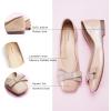 C.Paravano Women’s Flats | Ballet Flats | Leopard Print Shoes | Square Toe | Flats for Women Dressy Comfortable(Beige)