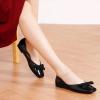 C.Paravano Women’s Flats | Ballet Flats | Leopard Print Shoes | Square Toe | Flats for Women Dressy Comfortable(Black)