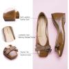 C.Paravano Women’s Flats | Ballet Flats | Leopard Print Shoes | Square Toe | Flats for Women Dressy Comfortable(Brown)