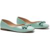 C.Paravano Women’s Flats | Ballet Flats | Leopard Print Shoes | Square Toe | Flats for Women Dressy Comfortable(Light Green)