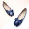 C.Paravano Women’s Flats | Ballet Flats | Leopard Print Shoes | Square Toe | Flats for Women Dressy Comfortable(Navy)