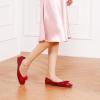 C.Paravano Women’s Flats | Ballet Flats | Leopard Print Shoes | Square Toe | Flats for Women Dressy Comfortable(Red)