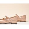 C.Paravano Women’s Mary Jane Shoes | Ballet Flats | Women’s Flats | Square Toe | Flat Shoe | Block Heel(Beige)