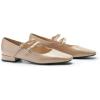 C.Paravano Women’s Mary Jane Shoes | Ballet Flats | Women’s Flats | Square Toe | Flat Shoe | Block Heel(Beige)