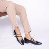 C.Paravano Women’s Mary Jane Shoes | Ballet Flats | Women’s Flats | Square Toe | Flat Shoe | Block Heel(Black)