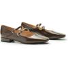C.Paravano Women’s Mary Jane Shoes | Ballet Flats | Women’s Flats | Square Toe | Flat Shoe | Block Heel(Chocolate)
