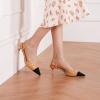 C.Paravano Women’s Pointed Toe Slingback Flats | Comfort Heeled Sandals | Slip-On Flats | Perfect for Casual, Business, Party, Date(Beige)