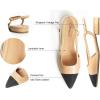 C.Paravano Women’s Pointed Toe Slingback Flats | Comfort Heeled Sandals | Slip-On Flats | Perfect for Casual, Business, Party, Date(Beige Flat)