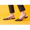 C.Paravano Women’s Pointed Toe Slingback Flats | Comfort Heeled Sandals | Slip-On Flats | Perfect for Casual, Business, Party, Date(Black Flat)