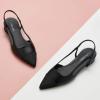 C.Paravano Women’s Pointed Toe Slingback Flats | Comfort Heeled Sandals | Slip-On Flats | Perfect for Casual, Business, Party, Date(Black Flat)