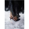 C.Paravano Women’s Pointed Toe Slingback Flats | Comfort Heeled Sandals | Slip-On Flats | Perfect for Casual, Business, Party, Date(Black Heels)