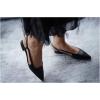 C.Paravano Women’s Pointed Toe Slingback Flats | Comfort Heeled Sandals | Slip-On Flats | Perfect for Casual, Business, Party, Date(Black-flats)