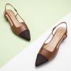 C.Paravano Women’s Pointed Toe Slingback Flats | Comfort Heeled Sandals | Slip-On Flats | Perfect for Casual, Business, Party, Date(Brown Flat)