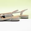C.Paravano Women’s Pointed Toe Slingback Flats | Comfort Heeled Sandals | Slip-On Flats | Perfect for Casual, Business, Party, Date(Grey Flat)
