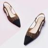 C.Paravano Women’s Pointed Toe Slingback Flats | Comfort Heeled Sandals | Slip-On Flats | Perfect for Casual, Business, Party, Date(Leopard Flat)