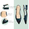 C.Paravano Women’s Pointed Toe Slingback Flats | Comfort Heeled Sandals | Slip-On Flats | Perfect for Casual, Business, Party, Date(Peacock Green Flat)