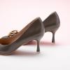C.Paravano Women’s Pumps | Women Heels Closed Toe | Pumps Shoes Women | Chic Pointed Toe Design | Comfort Heels(Grey E2)