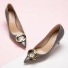 C.Paravano Women’s Pumps | Women Heels Closed Toe | Pumps Shoes Women | Chic Pointed Toe Design | Comfort Heels(Grey E2)