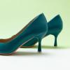 C.Paravano Women’s Pumps | Women Heels Closed Toe | Pumps Shoes Women | Chic Pointed Toe Design | Comfort Heels(Peacock Blue E2)