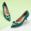 C.Paravano Women’s Pumps | Women Heels Closed Toe | Pumps Shoes Women | Chic Pointed Toe Design | Comfort Heels(Peacock Blue E2)