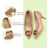 C.Paravano Women’s Pumps | Women Heels Closed Toe | Pumps Shoes Women | Chic Pointed Toe Design | Comfort Heels(Pink E2)