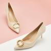 C.Paravano Women’s Pumps | Women Heels Closed Toe | Pumps Shoes Women | Chic Pointed Toe Design | Comfort Heels(White)