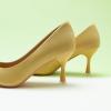 C.Paravano Women’s Pumps | Women Heels Closed Toe | Pumps Shoes Women | Chic Pointed Toe Design | Comfort Heels(Yellow-e2)