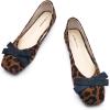 C.Paravano Women’s Flats | Ballet Flats | Leopard Print Shoes | Square Toe | Flats for Women Dressy Comfortable(Leopard)