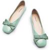 C.Paravano Women’s Flats | Ballet Flats | Leopard Print Shoes | Square Toe | Flats for Women Dressy Comfortable(Light Green)