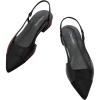 C.Paravano Women’s Pointed Toe Slingback Flats | Comfort Heeled Sandals | Slip-On Flats | Perfect for Casual, Business, Party, Date(Black-flats)