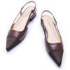 C.Paravano Women’s Pointed Toe Slingback Flats | Comfort Heeled Sandals | Slip-On Flats | Perfect for Casual, Business, Party, Date(Brown Croc Flat)